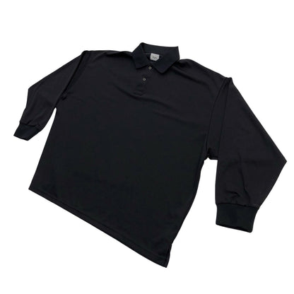 Kan CONVENIENT POLO L/S ポロシャツ ブラック サイズ：L【瀬戸大橋店】