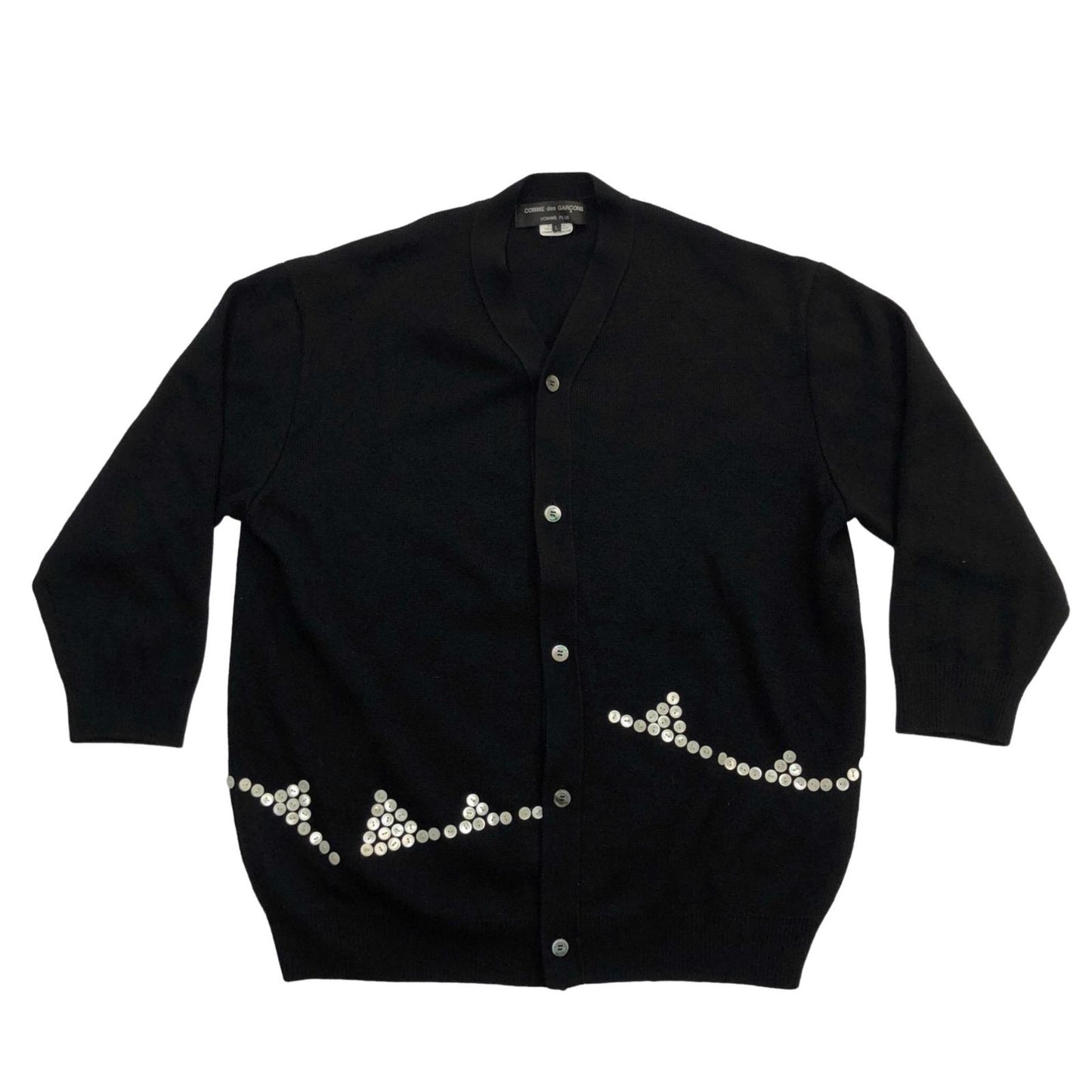 COMME des GARCONS HOMME PLUS | コムデギャルソンオムプリュス Button Stitched Cardigan カーディガン ブラック【瀬戸大橋店】