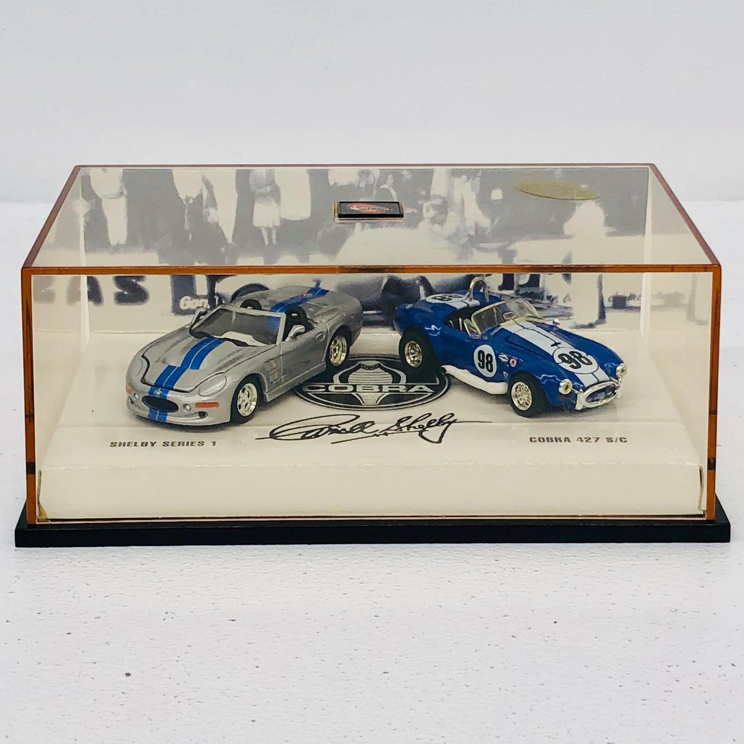 おもちゃ・玩具 1/64SHELBYSERIES1(シルバー×ブルー)＆COBRA427S/C#98(ブルー×ホワイト)「CarrollShelbyCobra/HotWheels」[53810] SHELBYSERIES1 1/64スケール 53810【加古川物流】