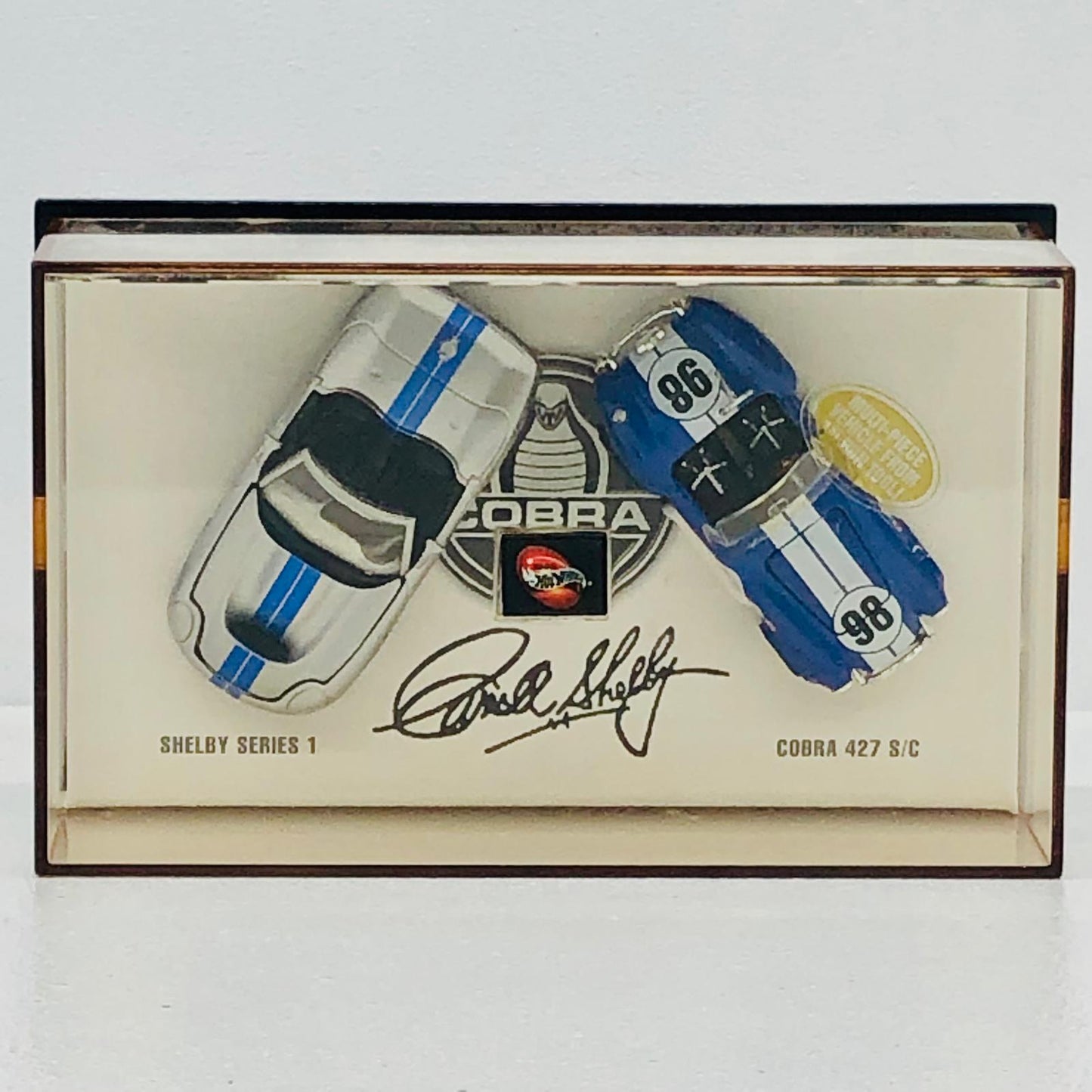 おもちゃ・玩具 1/64SHELBYSERIES1(シルバー×ブルー)＆COBRA427S/C#98(ブルー×ホワイト)「CarrollShelbyCobra/HotWheels」[53810] SHELBYSERIES1 1/64スケール 53810【加古川物流】