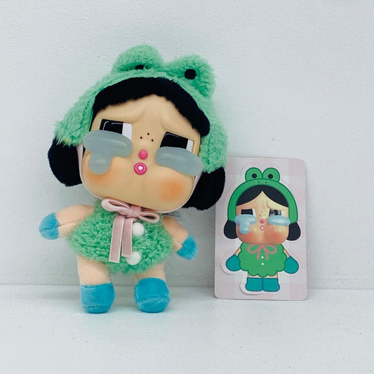 ぬいぐるみ WHAT A FROG「CRYBABY Crying Again シリーズビニールフェイスぬいぐるみ」 POPMART WHAT A FROG CRYBABY Crying Again ビニールフェイスぬいぐるみ【加古川物流】