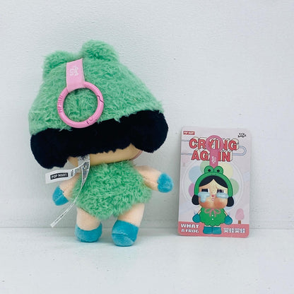 ぬいぐるみ WHAT A FROG「CRYBABY Crying Again シリーズビニールフェイスぬいぐるみ」 POPMART WHAT A FROG CRYBABY Crying Again ビニールフェイスぬいぐるみ【加古川物流】