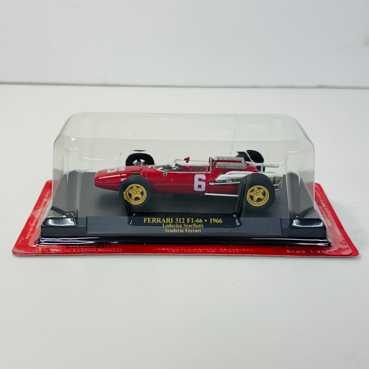 おもちゃ・玩具 [単品] 1/43 FERRARI 312 F1-66 1966 #6(レッド) 「公式フェラーリF1コレクション Vol.62」 同梱品 FERRARI 312 F1-66 1966 #6 1/43スケール 62【加古川物流】