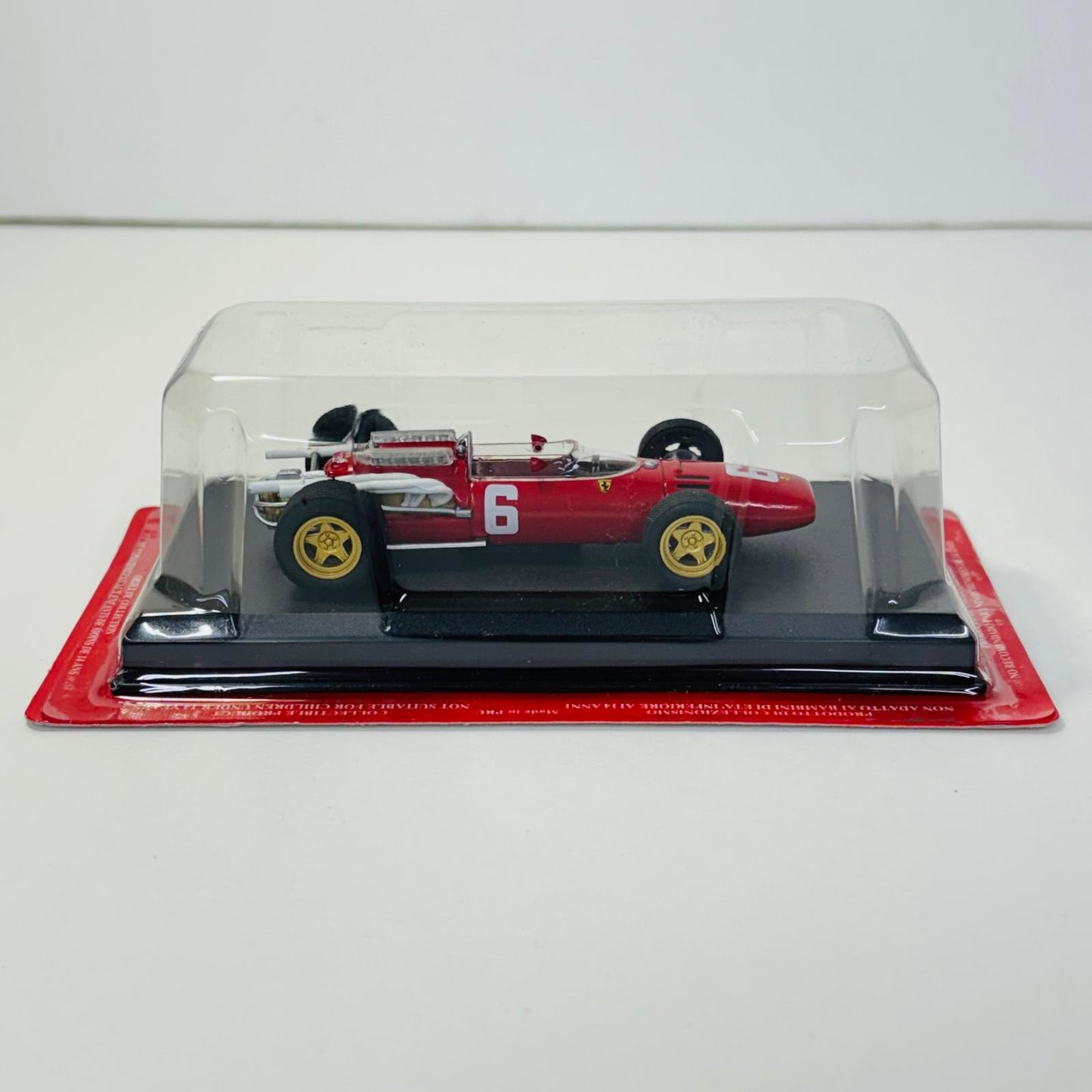 おもちゃ・玩具 [単品] 1/43 FERRARI 312 F1-66 1966 #6(レッド) 「公式フェラーリF1コレクション Vol.62」 同梱品 FERRARI 312 F1-66 1966 #6 1/43スケール 62【加古川物流】