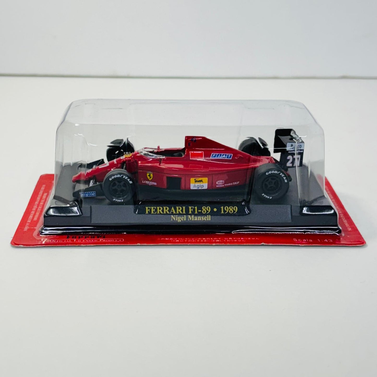 おもちゃ・玩具 1/43 FERRARI F1-89 1989 FIAT #27(レッド) 「公式フェラーリF1コレクション」 第19号付録 FERRARI F1-89 1989 #27 1/43スケール 19【加古川物流】