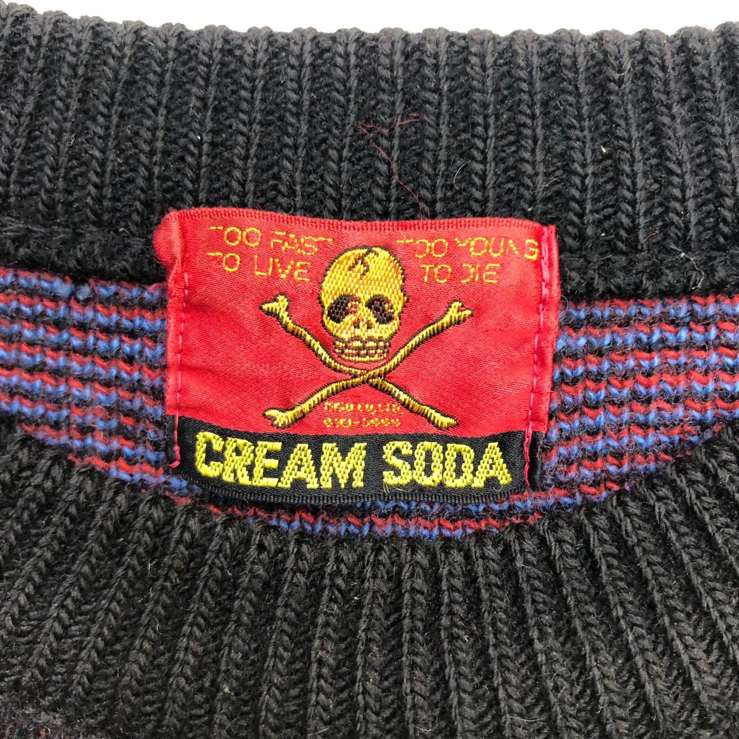 CREAM SODA | クリームソーダ ジャガードセーター ROCK-A-BILLY ニット 80'S ブラック【瀬戸大橋店】