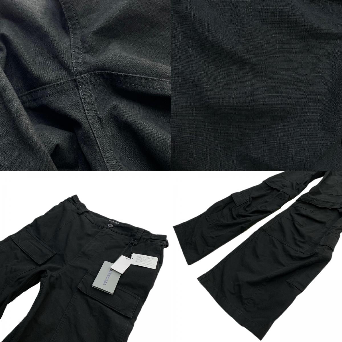 BALENCIAGA | バレンシアガ Flared Cargo Pants パンツ ブラック【瀬戸大橋店】
