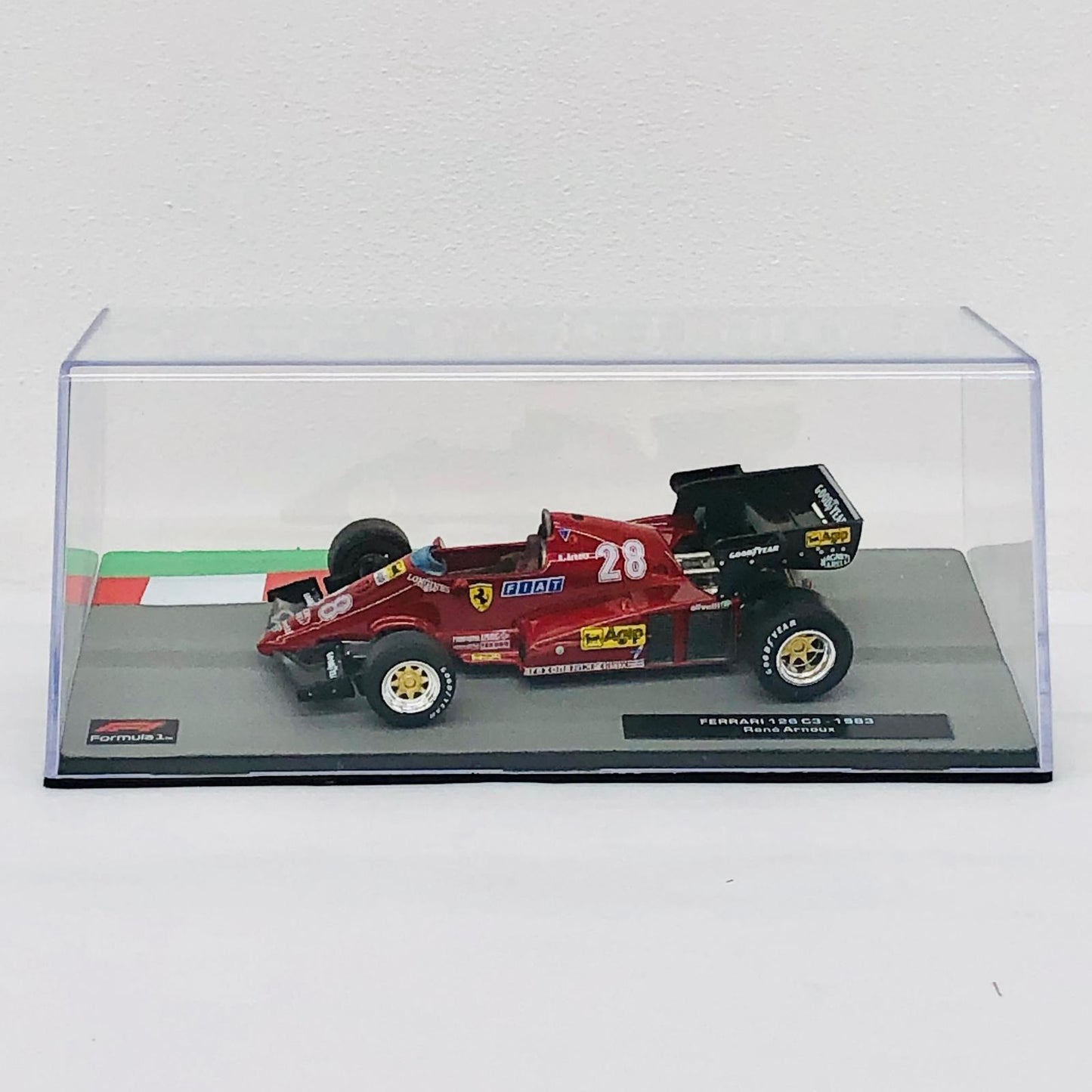 おもちゃ・玩具 [単品] 1/43 FERRARI 126 C3 1983 Agip #28(レッド) 「F1マシンコレクション全国版 第66号」 同梱品 FERRARI 126 C3 1983 Agip #28 1/43スケール 66【加古川物流】