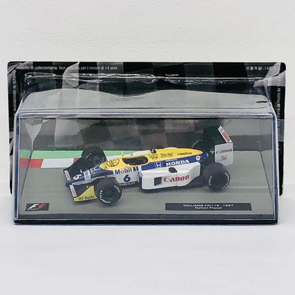 おもちゃ・玩具 [単品] 1/43 WILLIAMS FW11B 1987 Nelson Piquet Canon #6(イエロー×ホワイト×ブルー) 「F1マシンコレクション全国版」 第17号同梱品 WILLIAMS FW11B 1987 #6 1/43スケール 17【加古川物流】