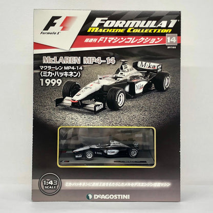おもちゃ・玩具 [単品] 1/43 マクラーレン MP4-14 1999 BOSS #1(ブラック×シルバー×ホワイト) 「F1マシンコレクション全国版 14」 同梱品 マクラーレン MP4-14 1999 #1 1/43スケール 14【加古川物流】
