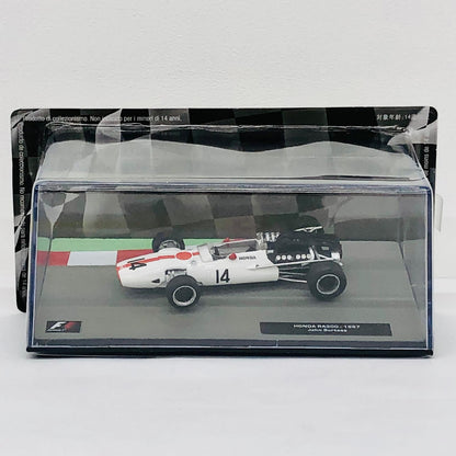 おもちゃ・玩具 [単品] 1/43 ホンダ RA300 1967 #14(ホワイト×レッド) 「F1マシンコレクション全国版」 第12号同梱品 ホンダ RA300 1967 #14 1/43スケール 12【加古川物流】