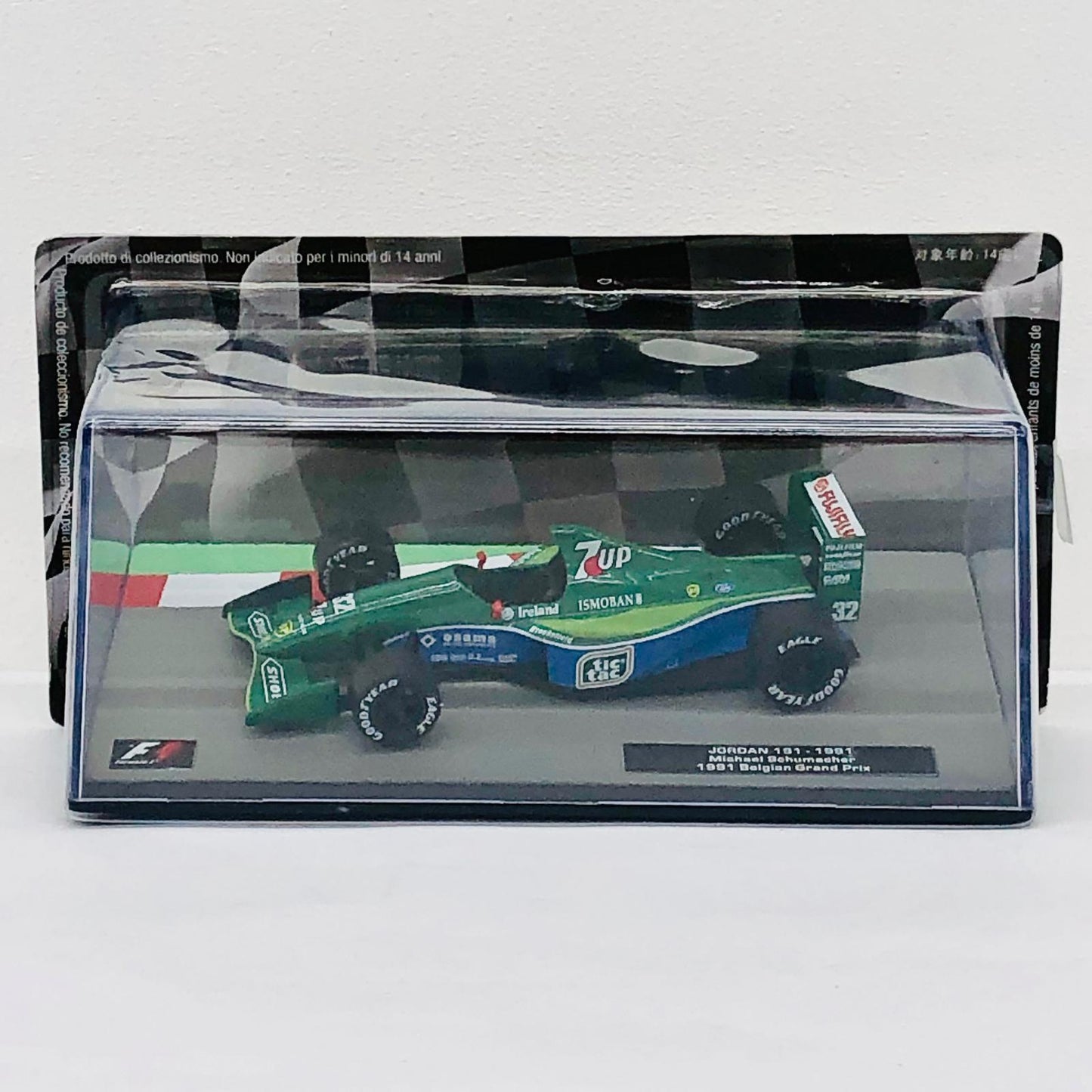 おもちゃ・玩具 [単品] 1/43 ジョーダン 191 1991 7up #32(グリーン×ブルー) 「F1マシンコレクション全国版」 第22号同梱品 ジョーダン 191 1991 7up #32 1/43スケール 22【加古川物流】