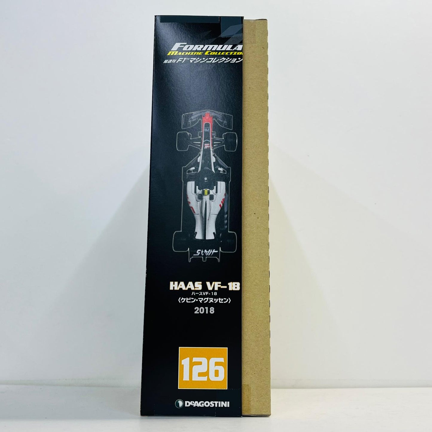 おもちゃ・玩具 [単品] 1/43 HAAS VF-18 #20 2018 ケビン・マグヌッセン(ホワイト×ブラック×レッド) 「F1マシンコレクション全国版 126」 同梱品 HAAS VF-18 #20 2018 第126号同梱品【加古川物流】