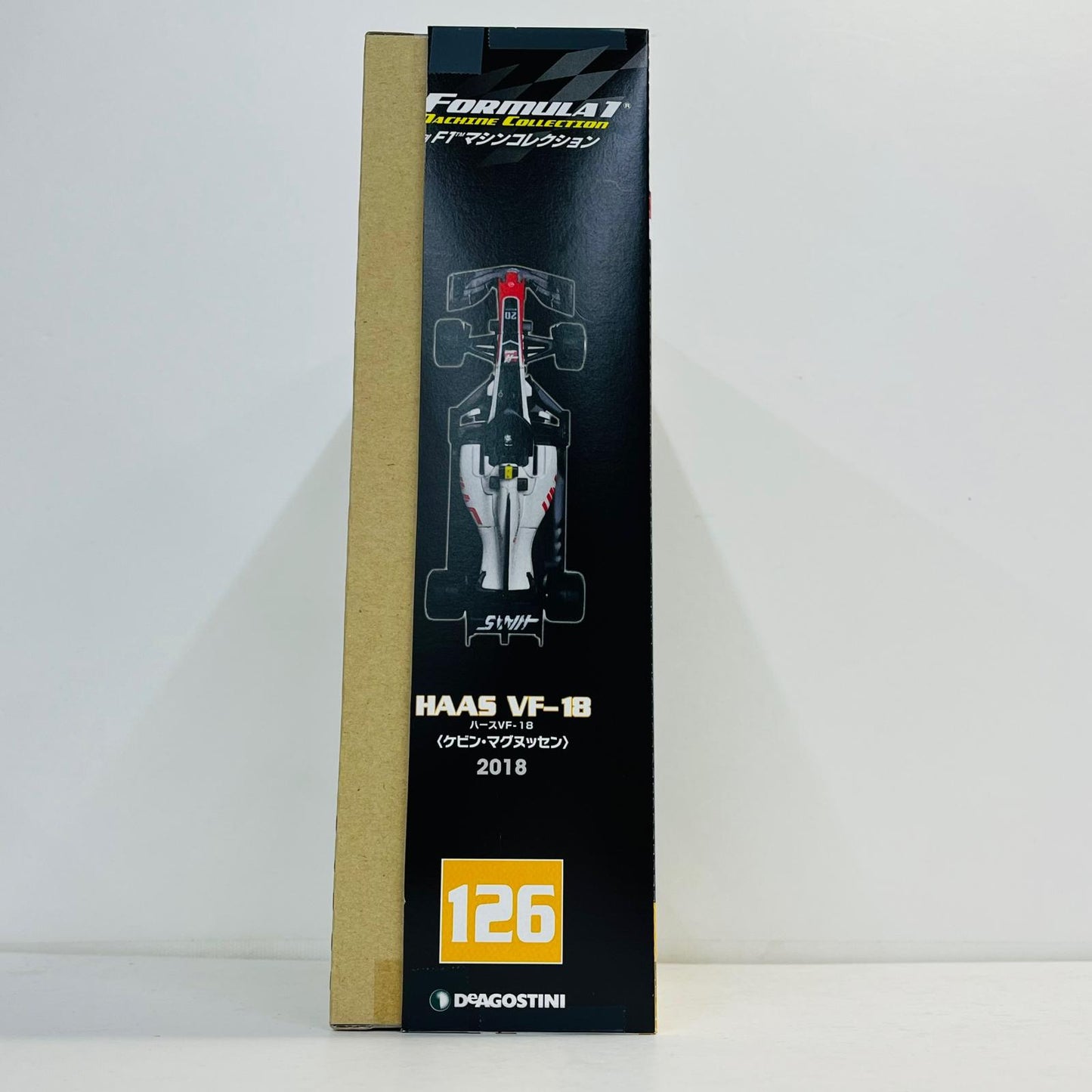 おもちゃ・玩具 [単品] 1/43 HAAS VF-18 #20 2018 ケビン・マグヌッセン(ホワイト×ブラック×レッド) 「F1マシンコレクション全国版 126」 同梱品 HAAS VF-18 #20 2018 第126号同梱品【加古川物流】