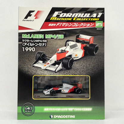 おもちゃ・玩具 [単品] 1/43 マクラーレン MP4/5B 1990 Shell #27(ホワイト×レッド) 「F1マシンコレクション全国版」 第25号同梱品 マクラーレン MP4/5B 1990 Shell #27(ホワイト×レッド) 1/43スケール 第25号同梱品【加古川物流】