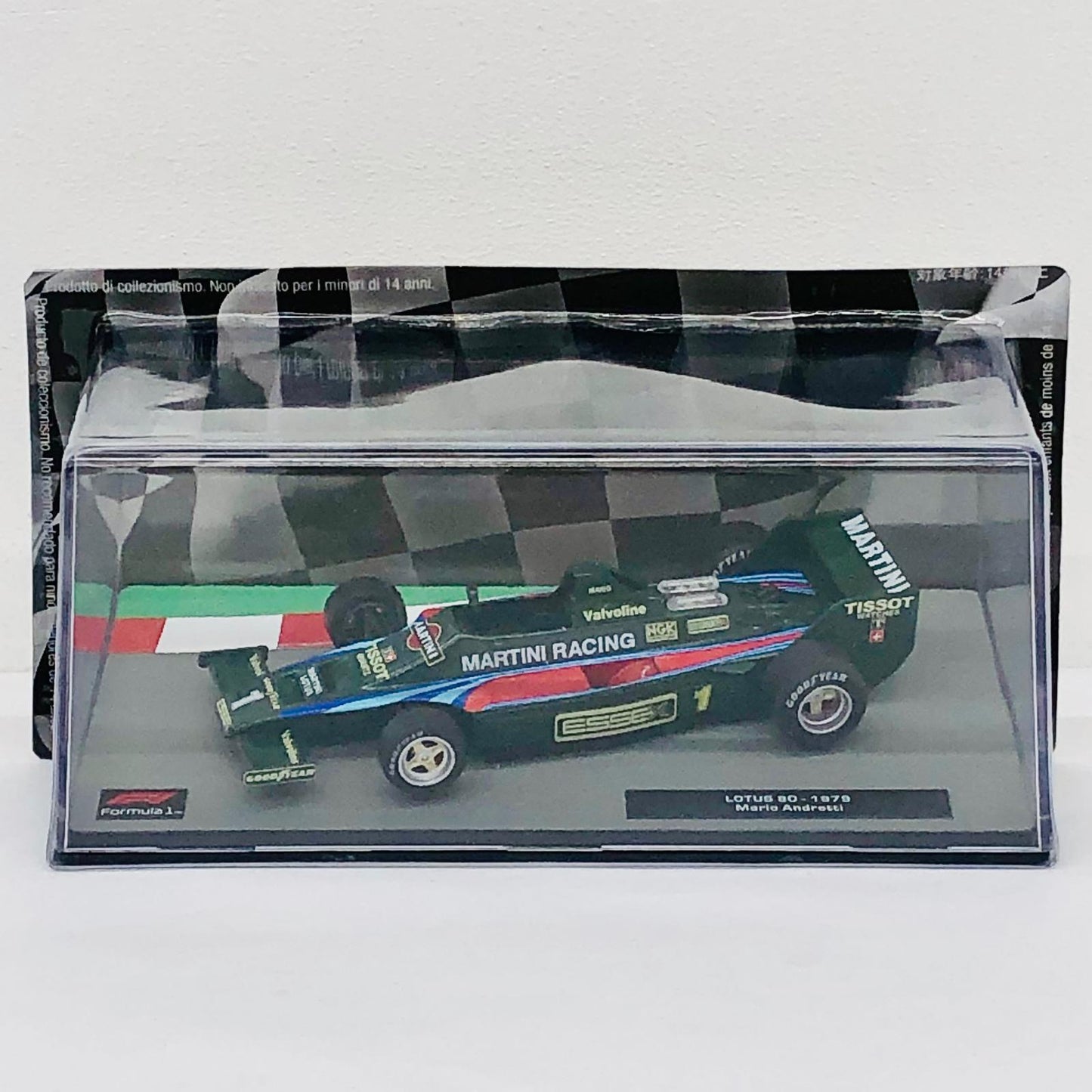 おもちゃ・玩具 [単品] 1/43 LOTUS 80 1979 Mario Andretti MARTINI RACING #1(グリーン×レッド×ブルー) 「F1マシンコレクション全国版」 第106号同梱品 LOTUS 80 1979 MARTINI RACING #1(グリーン×レッド×ブルー) 1/43スケール 第106号同梱品【加古川物流】