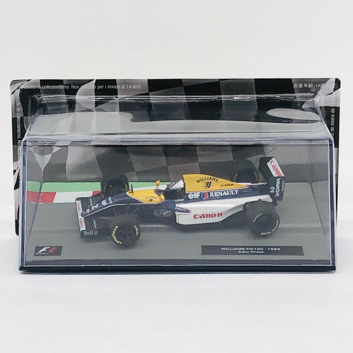 おもちゃ・玩具 [単品] 1/43 WILLIAMS FW15C-1993 Alain Prost elf #2(ネイビー×ホワイト×イエロー) 「F1マシンコレクション全国版」 第3号同梱品 WILLIAMS FW15C-1993 Alain Prost elf #2 1/43スケール 第3号同梱品【加古川物流】