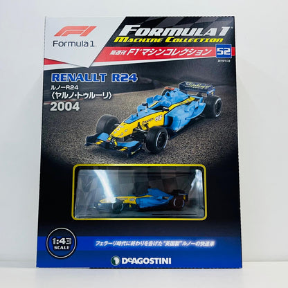 おもちゃ・玩具 [単品] 1/43 RENAULT R24 2004 elf #7(ライトブルー×イエロー×ブラック) 「F1マシンコレクション全国版」 第52号同梱品 RENAULT R24 2004 elf #7 1/43スケール 第52号同梱品【加古川物流】