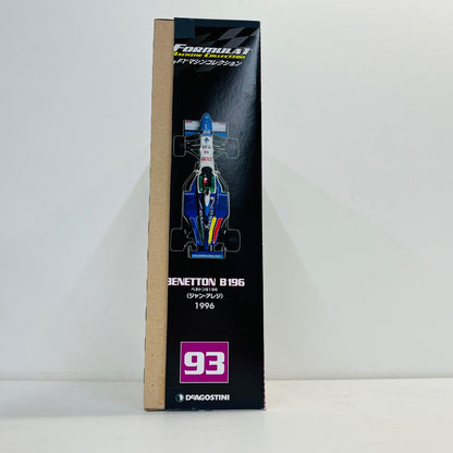 おもちゃ・玩具 [単品] 1/43 BENETTON B196 1996 elf #3(ホワイト×ブルー×グリーン) 「F1マシンコレクション全国版 第93号」 同梱品 BENETTON B196 1996 elf #3 1/43スケール 第93号同梱品【加古川物流】