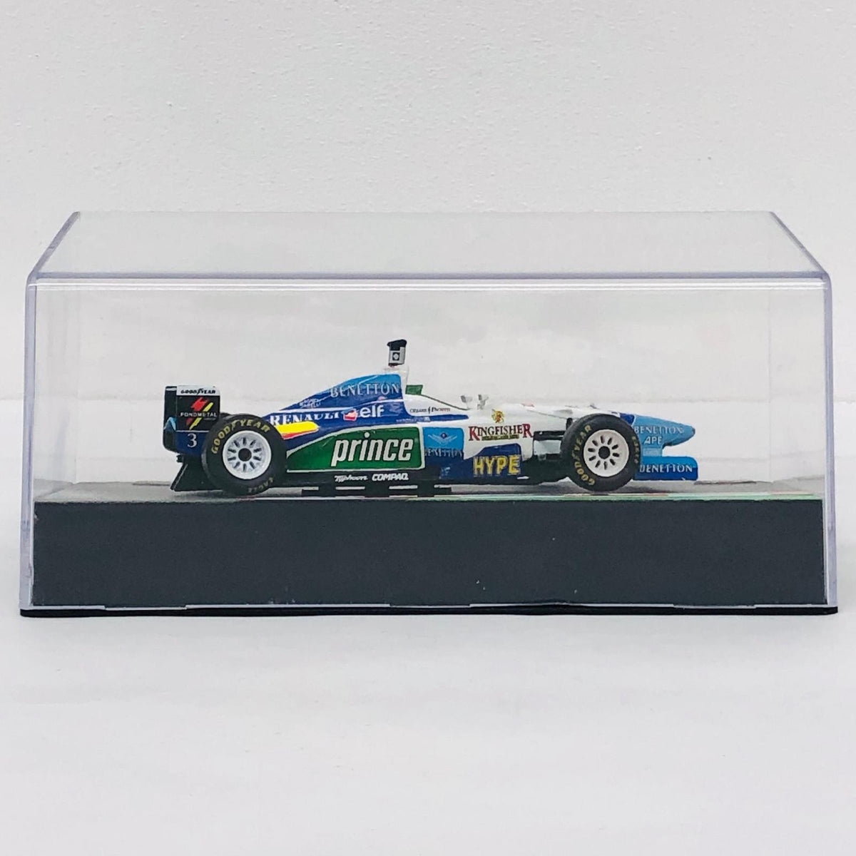 おもちゃ・玩具 [単品] 1/43 BENETTON B196 1996 elf #3(ホワイト×ブルー×グリーン) 「F1マシンコレクション全国版 第93号」 同梱品 BENETTON B196 1996 elf #3 1/43スケール 第93号同梱品【加古川物流】
