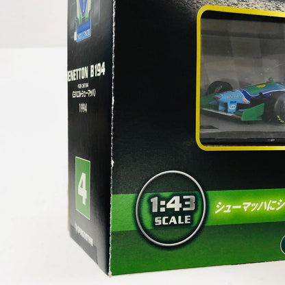 おもちゃ・玩具 [単品] 1/43 BENETTON B194-1994 elf #5(グリーン×ブルー×ライトブルー) 「F1マシンコレクション全国版 4」 同梱品 BENETTON B194-1994 elf #5 1/43スケール 第4号同梱品【加古川物流】