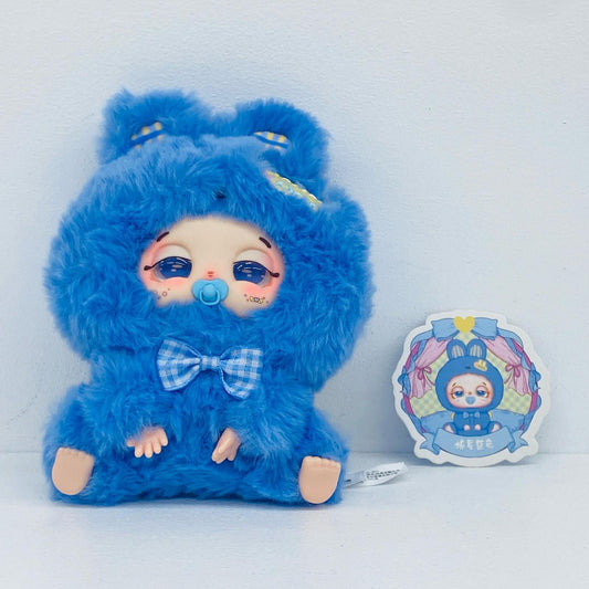 ぬいぐるみ うさぎ Blue「Sleepy baby DouDou ラッキーデリバリーシリーズ ぬいぐるみキーホルダー」 うさぎ Blue Sleepy baby DouDou ラッキーデリバリーシリーズ ぬいぐるみキーホルダー【加古川物流】