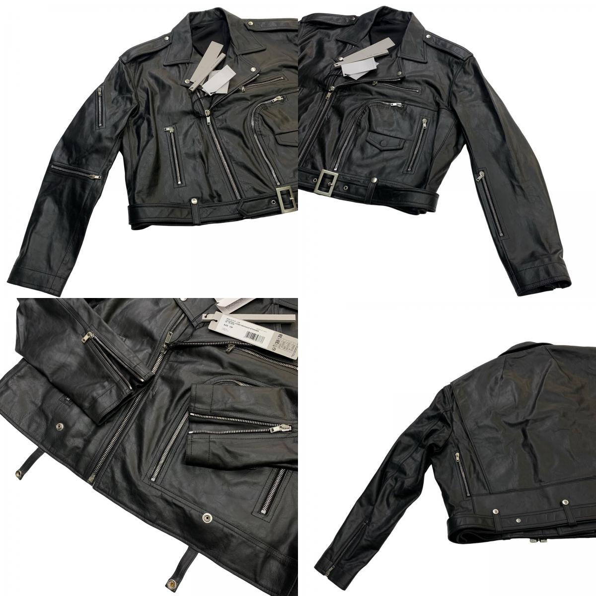 Rick Owens | リックオウエンス Cropped Jumbo Bauhaus Stooges ライダースジャケット ブラック【瀬戸大橋店】