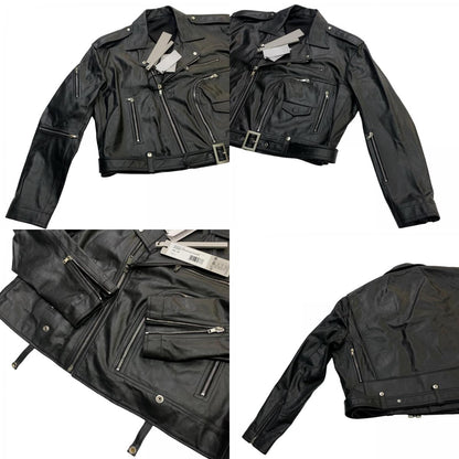 Rick Owens | リックオウエンス Cropped Jumbo Bauhaus Stooges ライダースジャケット ブラック【瀬戸大橋店】