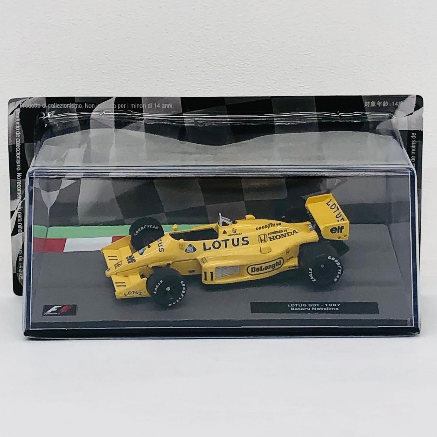 おもちゃ・玩具 [単品] 1/43 LOTUS 99T 1987 DeLonghi #11(イエロー) 「F1マシンコレクション全国版」 第2号付録 LOTUS 99T 1987 #11 1/43スケール 2【加古川物流】
