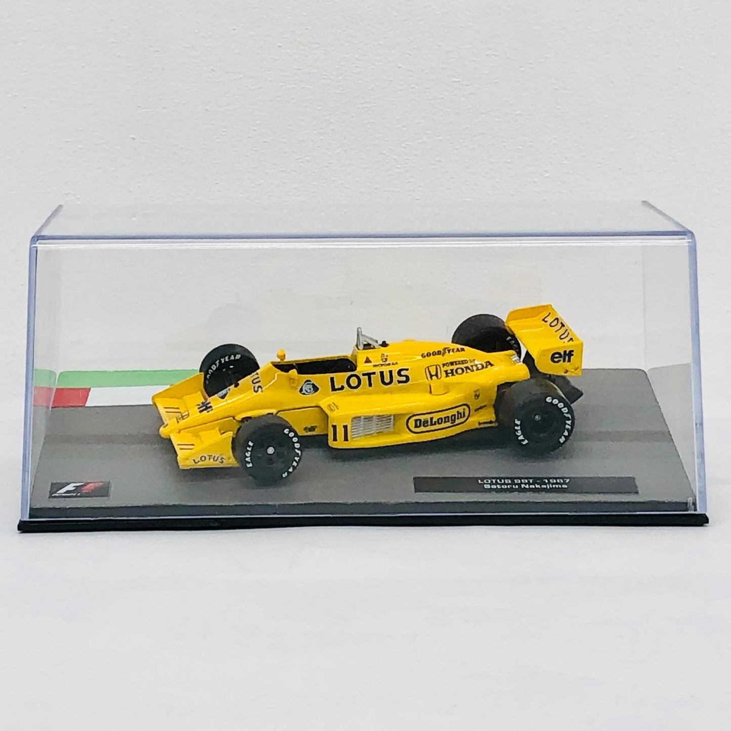 おもちゃ・玩具 [単品] 1/43 LOTUS 99T 1987 DeLonghi #11(イエロー) 「F1マシンコレクション全国版」 第2号付録 LOTUS 99T 1987 #11 1/43スケール 2【加古川物流】