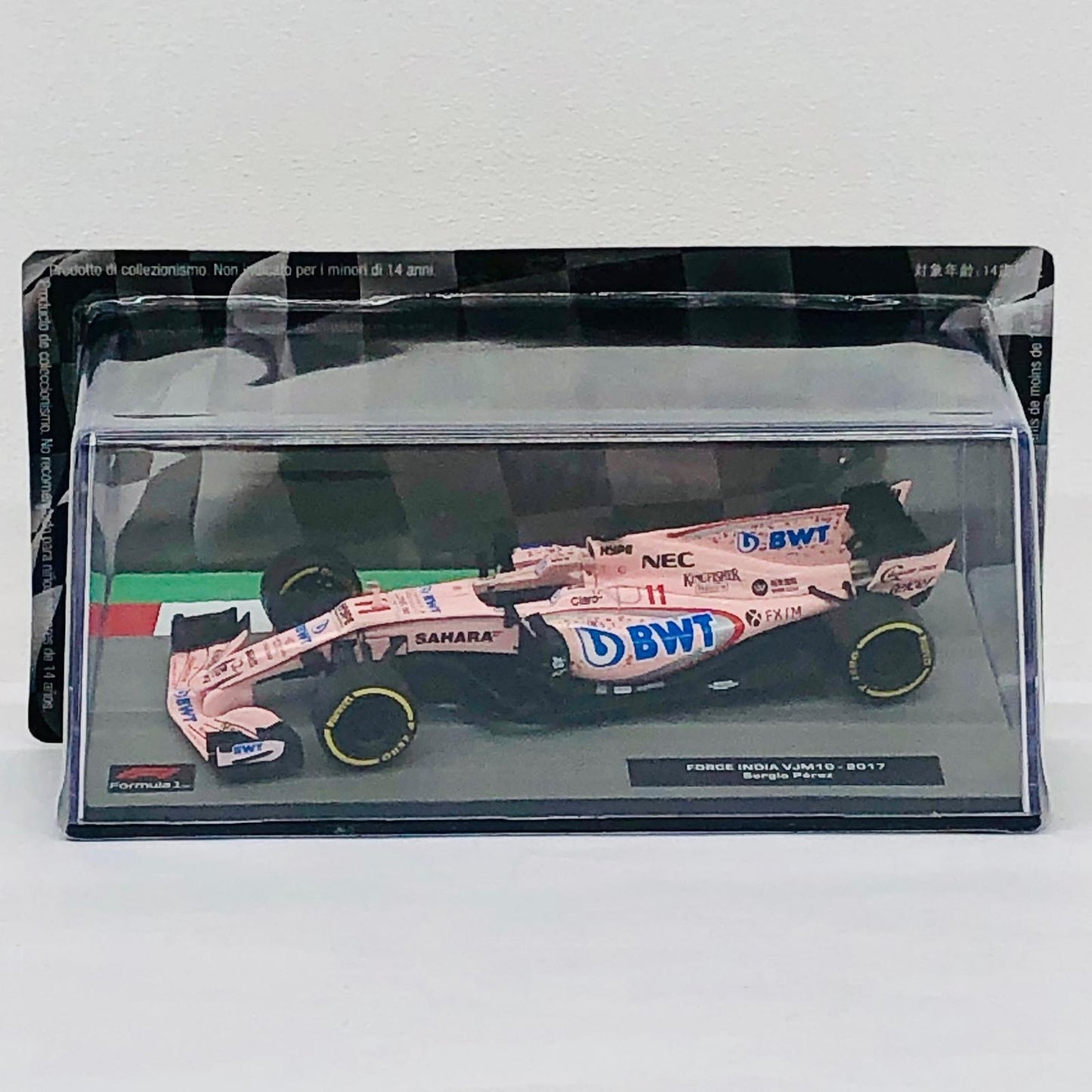 おもちゃ・玩具 [単品] 1/43 FORCE INDIA VJM10 2017 #11 セルジオ・ペレス(ピンク×ブルー×レッド) 「F1マシンコレクション全国版 129」 同梱品 FORCE INDIA VJM10 2017 #11 1/43スケール 129【加古川物流】