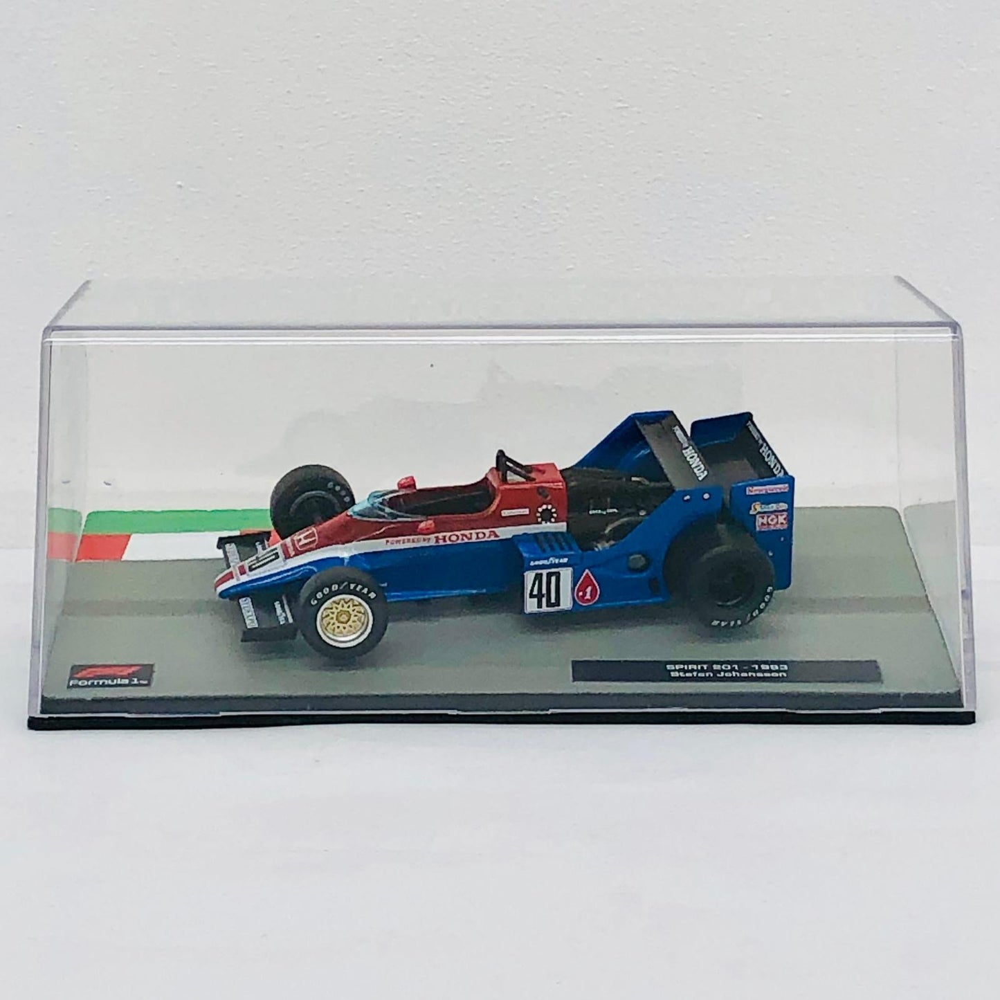 おもちゃ・玩具 [単品] 1/43 SPIRIT 201 1983 Stefan Johansson #40(ブルー×レッド) 「F1マシンコレクション全国版 115」 同梱品 SPIRIT 201 1983 #40 1/43スケール 115【加古川物流】
