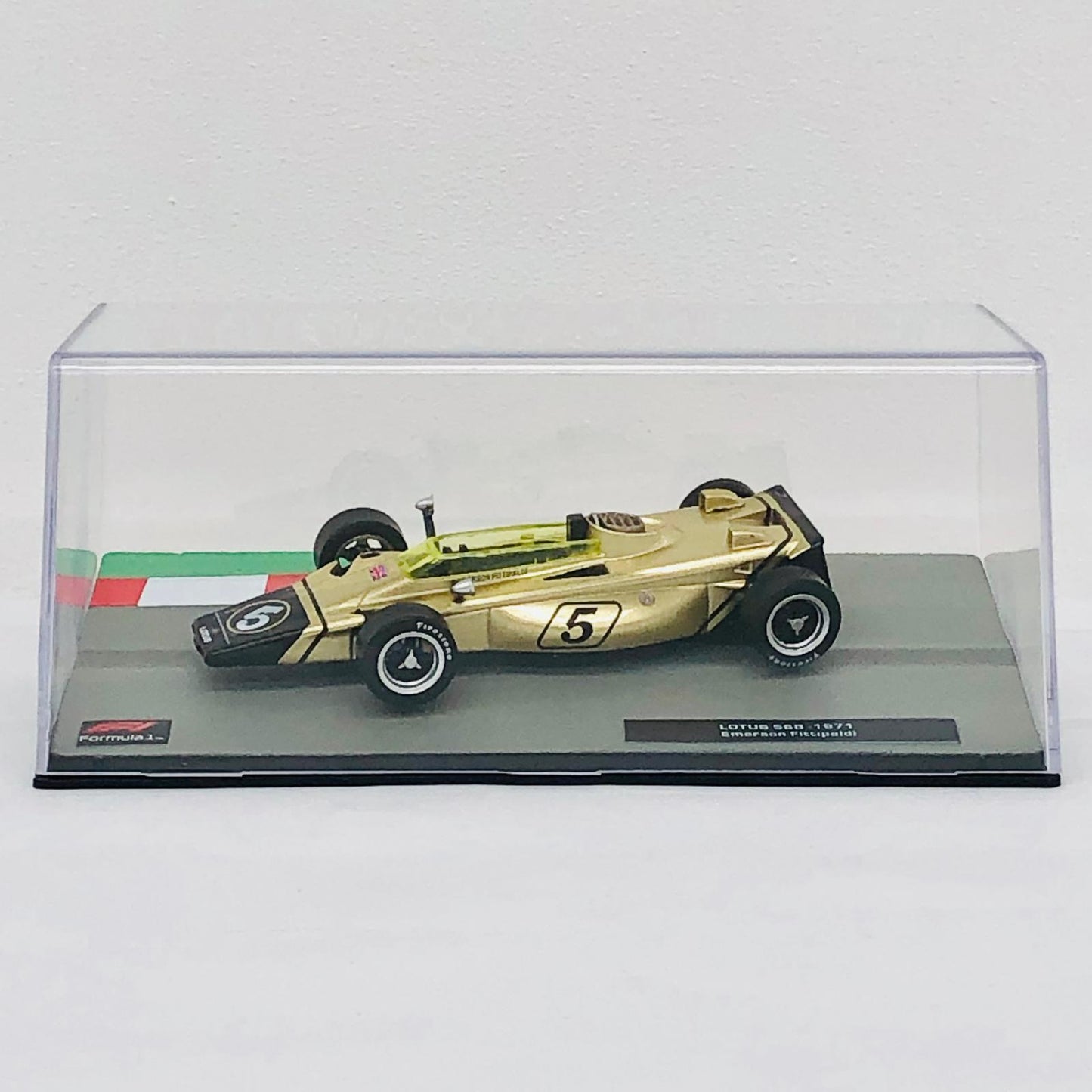 おもちゃ・玩具 [単品] 1/43 LOTUS 56B 1971 Emerson Fittipaldi(ゴールド×ブラック) 「F1マシンコレクション全国版 108」 同梱品 LOTUS 56B 1971 1/43スケール 108【加古川物流】