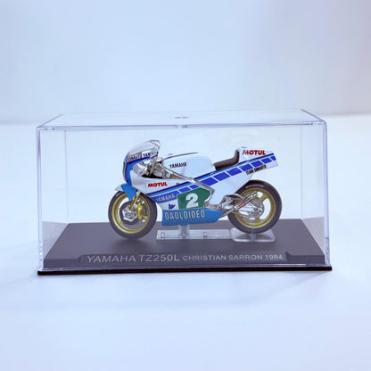 おもちゃ・玩具 [単品] 1/24 YAMAHA TZ250L 1984 #2(ホワイト×ライトブルー×グリーン) 「隔週刊チャンピオン・バイク・コレクション No.49」 同梱品 YAMAHA TZ250L 1984 1/24スケール【加古川物流】