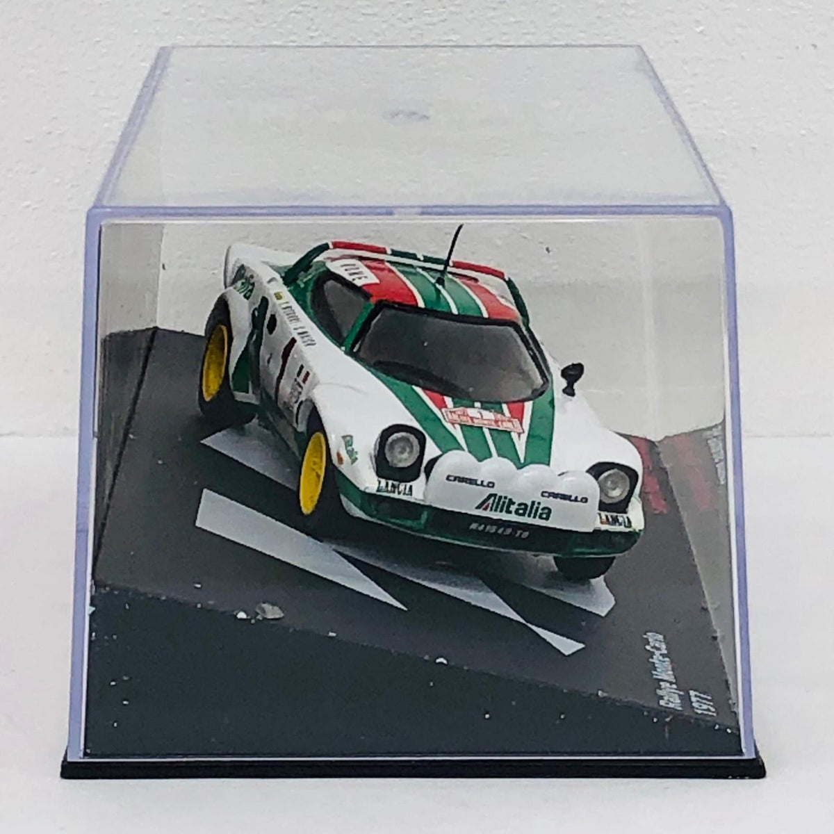 おもちゃ・玩具 [単品] 1/43 Lancia Stratos HF Rallye Monte-Carlo 1977 Alitalia #1(ホワイト×グリーン×レッド) 「ラリーカーコレクション全国版 Vol.2 2013年10月15日号」 付録 Lancia Stratos HF Rallye Monte-Carlo 1977 Alitalia 1/43スケール【加古川物流】
