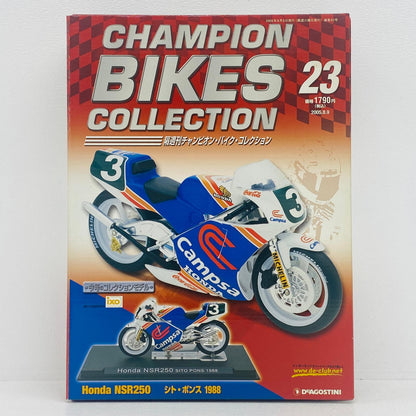 おもちゃ・玩具 [単品] 1/24 HONDA NSR250 #3 SITO PONS 1988(ホワイト×ブルー×レッド) 「隔週刊チャンピオン・バイク・コレクション No.23」 同梱品 HONDA NSR250【加古川物流】