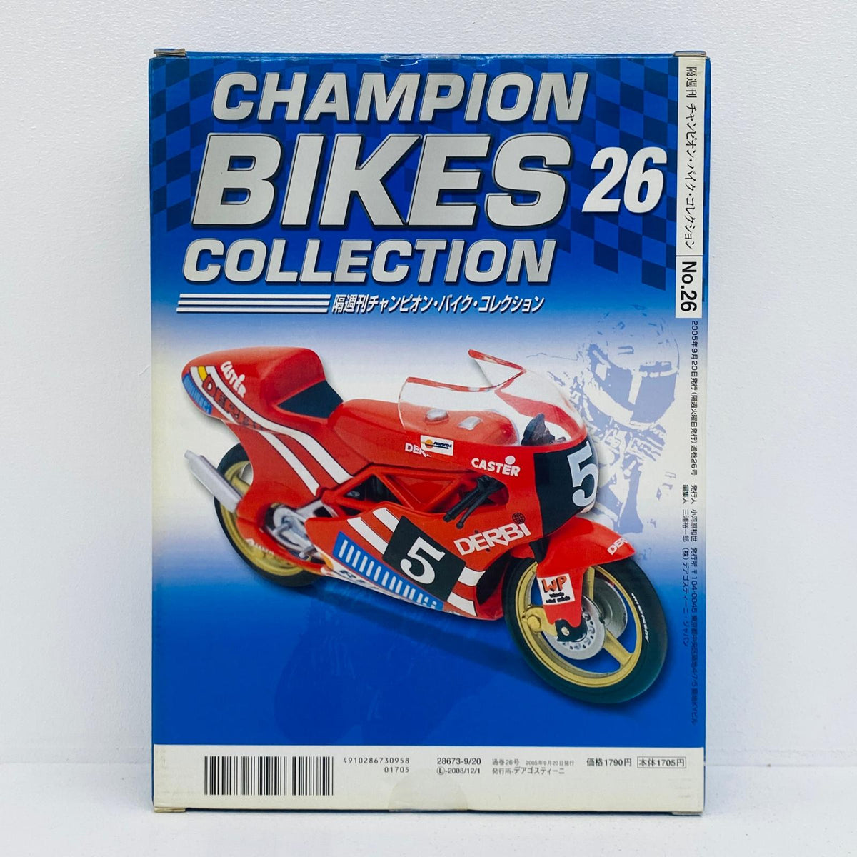 おもちゃ・玩具 [単品] 1/24 DERBI 125GP #5 JORGE MARTINEZ ASPAR 1988(レッド) 「隔週刊チャンピオン・バイク・コレクション No.26」 同梱品 DERBI 125GP【加古川物流】