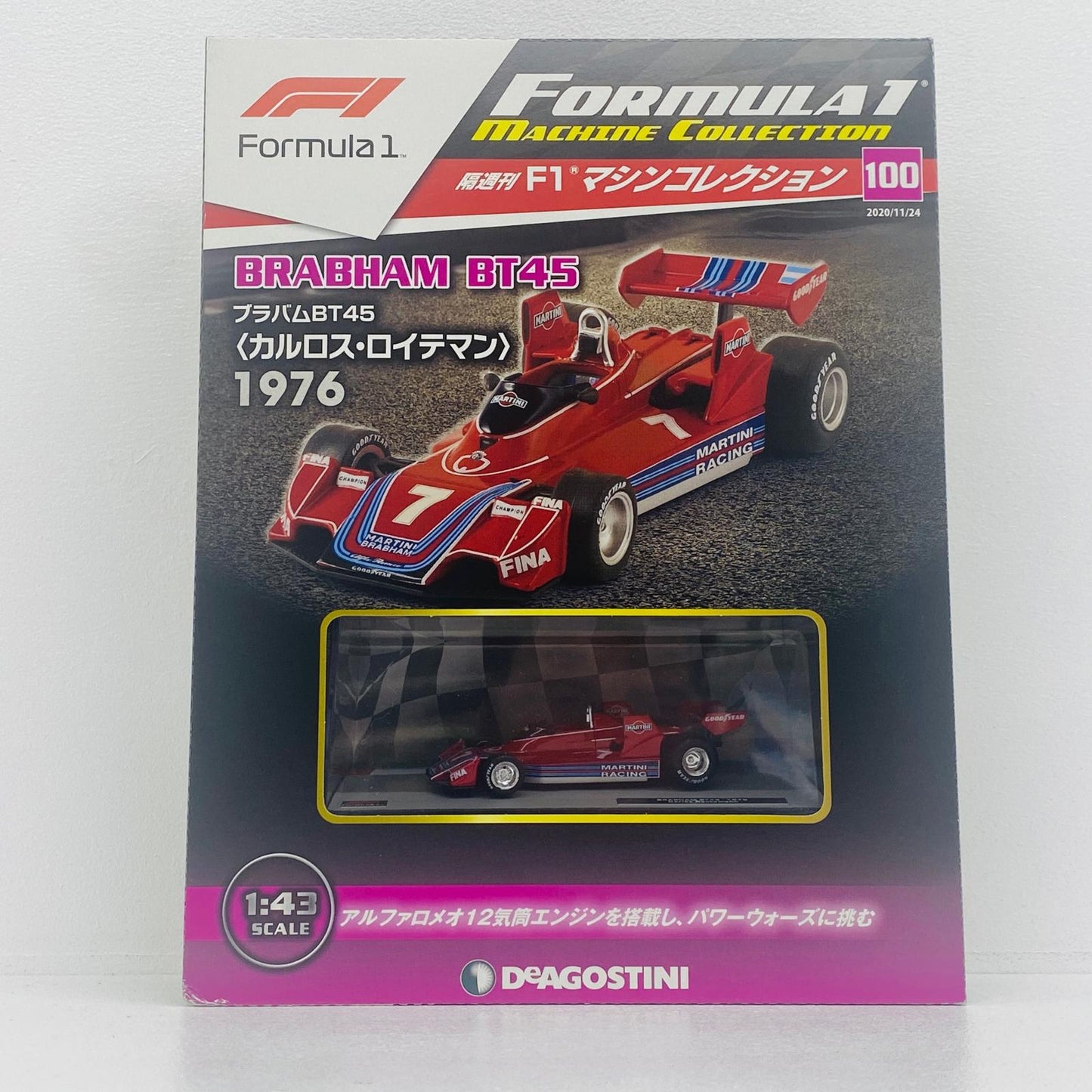 おもちゃ・玩具 [単品] 1/43 BRABHAM BT45 1976 #7 カルロス・ロイテマン(レッド×ブルー) 「F1マシンコレクション全国版 100」 同梱品 BRABHAM BT45 1976 #7 カルロス・ロイテマン 1/43スケール【加古川物流】