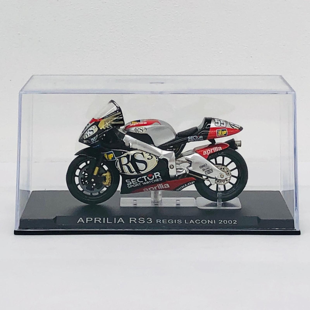 おもちゃ・玩具 [単品] 1/24 APRILIA RS3 #55 REGIS LACONI 2002(ブラック×レッド×シルバー) 「隔週刊チャンピオン・バイク・コレクション」 同梱品 APRILIA RS3 #55 REGIS LACONI 2002 1/24スケール【加古川物流】