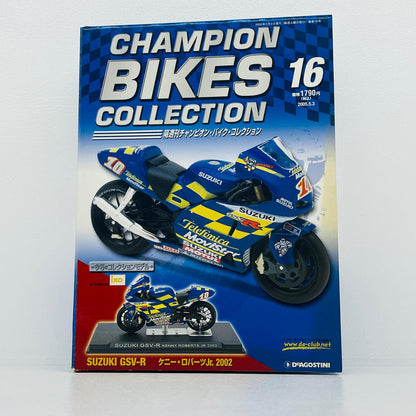 おもちゃ・玩具 [単品] 1/24 SUZUKI GSV-R #10 KENNY ROBERTS JR 2002(ブルー×イエロー) 「隔週刊チャンピオン・バイク・コレクション」 同梱品 SUZUKI GSV-R #10 KENNY ROBERTS JR 2002 1/24スケール【加古川物流】