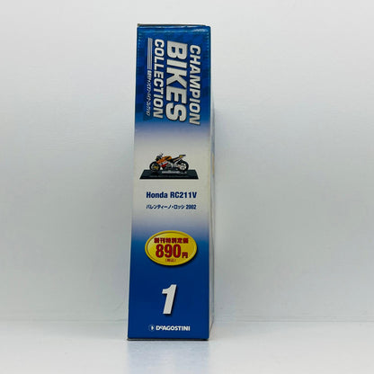 おもちゃ・玩具 1/24 Honda RC211V VALENTINO ROSSI 2002 REPSOL #46(オレンジ×ブラック) 「隔週刊 チャンピオン・バイク・コレクション vol.1」 同梱品 Honda RC211V VALENTINO ROSSI 2002 REPSOL 1/24スケール【加古川物流】