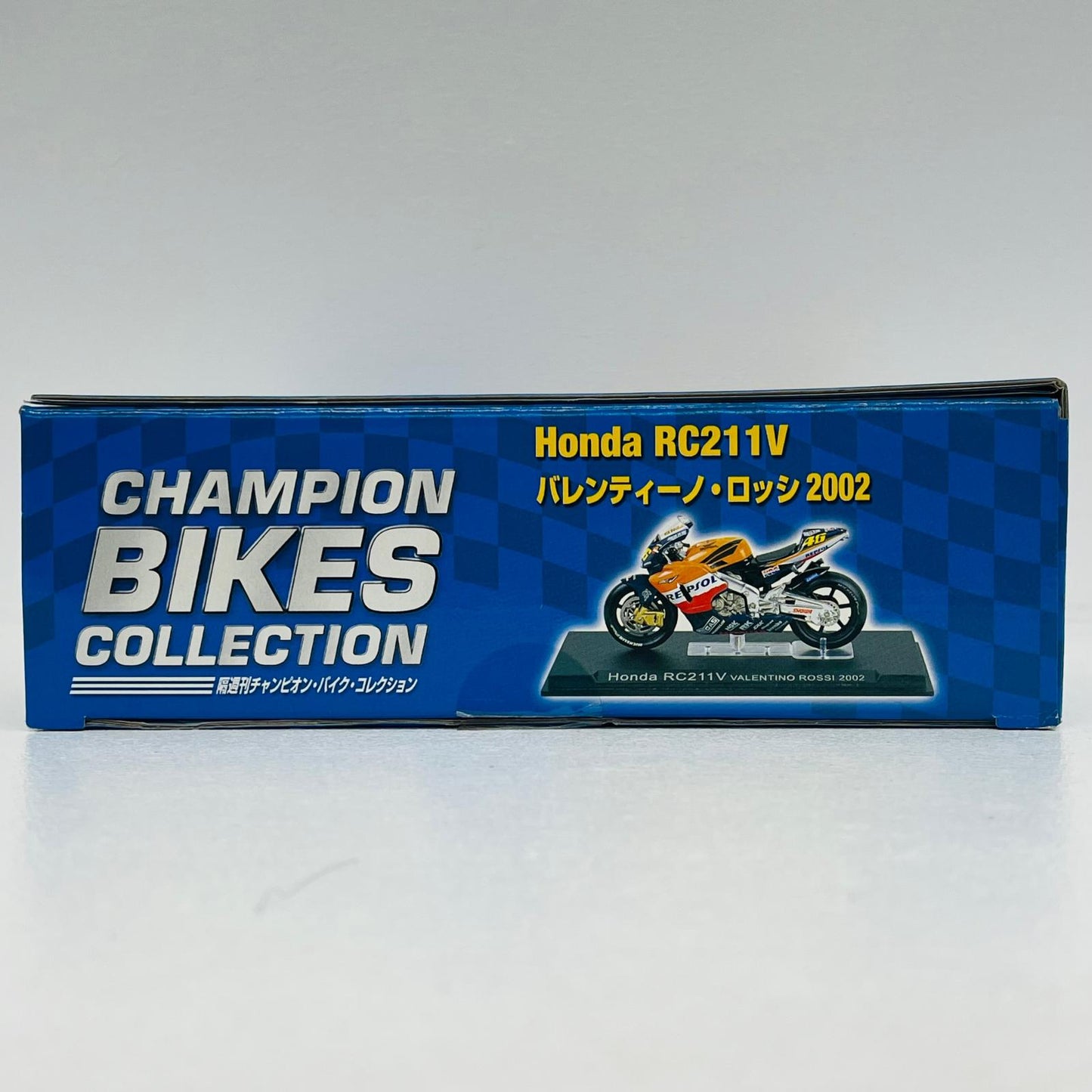おもちゃ・玩具 1/24 Honda RC211V VALENTINO ROSSI 2002 REPSOL #46(オレンジ×ブラック) 「隔週刊 チャンピオン・バイク・コレクション vol.1」 同梱品 Honda RC211V VALENTINO ROSSI 2002 REPSOL 1/24スケール【加古川物流】