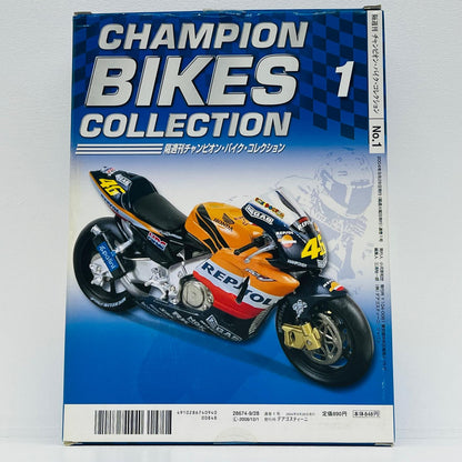 おもちゃ・玩具 1/24 Honda RC211V VALENTINO ROSSI 2002 REPSOL #46(オレンジ×ブラック) 「隔週刊 チャンピオン・バイク・コレクション vol.1」 同梱品 Honda RC211V VALENTINO ROSSI 2002 REPSOL 1/24スケール【加古川物流】