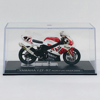 おもちゃ・玩具 [単品] 1/24 YAMAHA YZF-R7 #41 NORIYUKI HAGA 2000(ホワイト×レッド×ブラック) 「隔週刊チャンピオン・バイク・コレクション No.18」 同梱品 YAMAHA YZF-R7 #41 NORIYUKI HAGA 2000 1/24スケール【加古川物流】