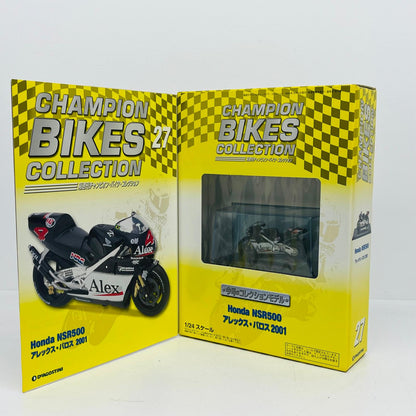 おもちゃ・玩具 [単品] 1/24 HONDA NSR500 #4 ALEX BARROS 2001(ブラック×ホワイト) 「隔週刊チャンピオン・バイク・コレクション No.27」 同梱品 HONDA NSR500 #4 ALEX BARROS 2001 1/24スケール【加古川物流】