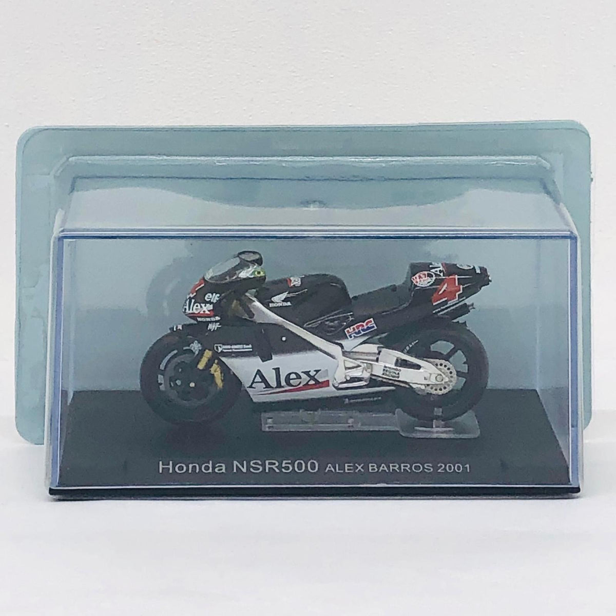 おもちゃ・玩具 [単品] 1/24 HONDA NSR500 #4 ALEX BARROS 2001(ブラック×ホワイト) 「隔週刊チャンピオン・バイク・コレクション No.27」 同梱品 HONDA NSR500 #4 ALEX BARROS 2001 1/24スケール【加古川物流】