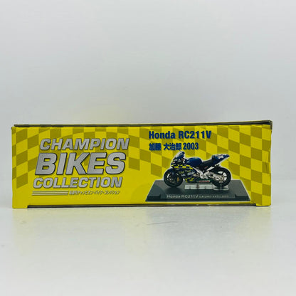 おもちゃ・玩具 [単品] 1/24 HONDA RC211V #74 DAIJIRO KATO 2003(ブルー×イエロー) 「隔週刊チャンピオン・バイク・コレクション No.2」 同梱品 HONDA RC211V #74 DAIJIRO KATO 2003 1/24スケール【加古川物流】