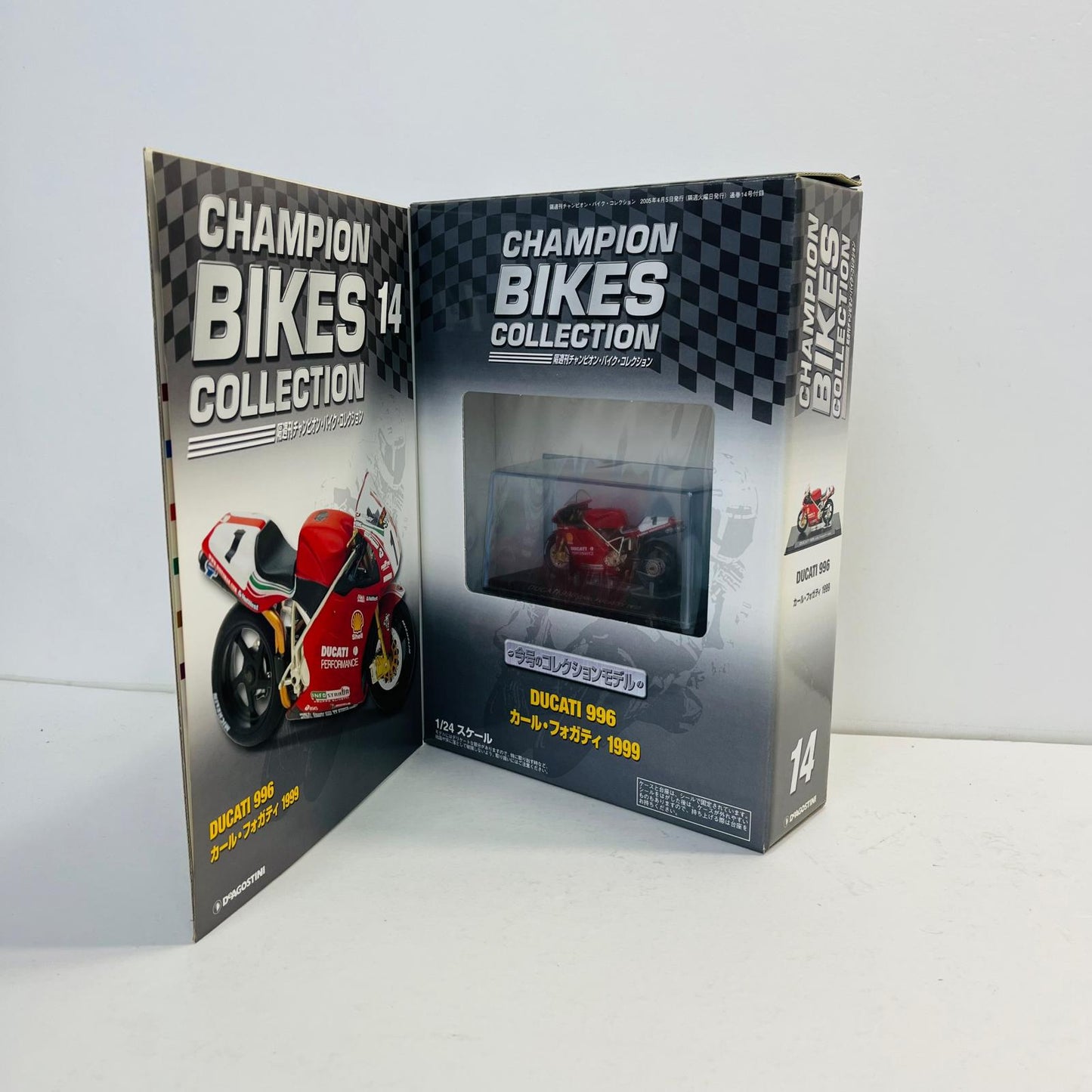 おもちゃ・玩具 [単品] 1/24 DUCATI 996 CARL FOGARTY 1999(レッド) 「隔週刊チャンピオン・バイク・コレクション」 同梱品 DUCATI 996 CARL FOGARTY 1999 1/24スケール【加古川物流】