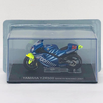 おもちゃ・玩具 [単品] 1/24 YAMAHA YZR500 #56 SHINYA NAKANO 2001(ブルー×イエロー) 「隔週刊チャンピオン・バイク・コレクション」 同梱品 YAMAHA YZR500 #56 SHINYA NAKANO 2001 1/24スケール【加古川物流】