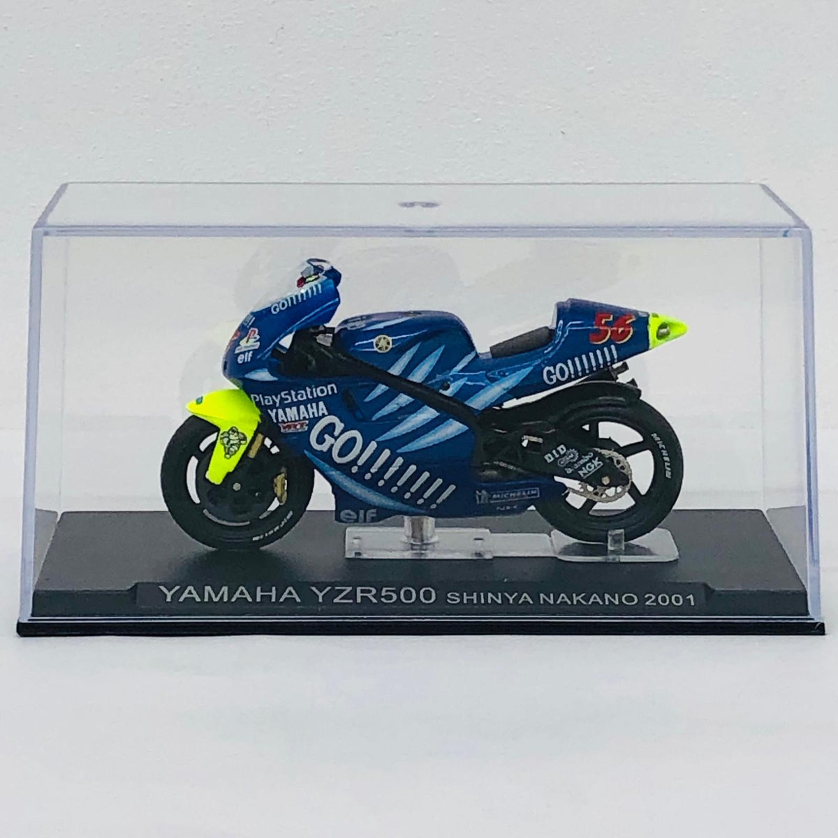 おもちゃ・玩具 [単品] 1/24 YAMAHA YZR500 #56 SHINYA NAKANO 2001(ブルー×イエロー) 「隔週刊チャンピオン・バイク・コレクション」 同梱品 YAMAHA YZR500 #56 SHINYA NAKANO 2001 1/24スケール【加古川物流】